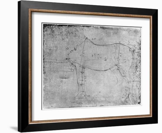 Study of a Horse-Leonardo da Vinci-Framed Giclee Print