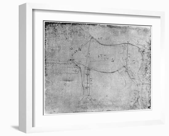 Study of a Horse-Leonardo da Vinci-Framed Giclee Print