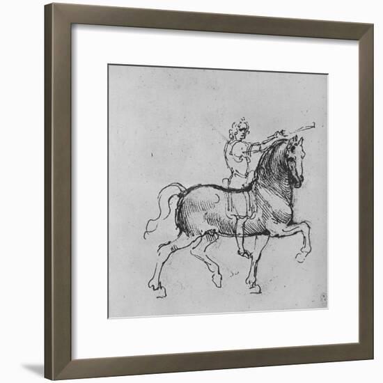 'Study of a Horseman', c1480 (1945)-Leonardo Da Vinci-Framed Giclee Print