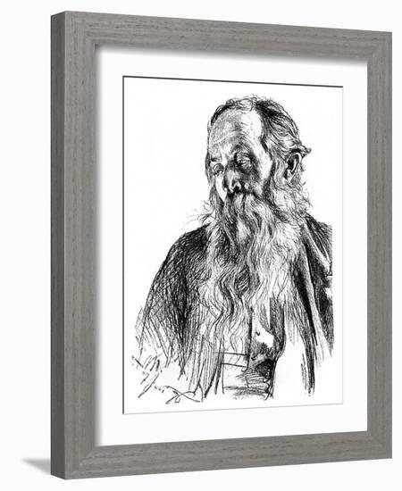 Study of a Jew, C1880-1882-Adolph Menzel-Framed Giclee Print