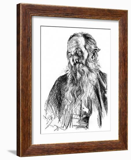 Study of a Jew, C1880-1882-Adolph Menzel-Framed Giclee Print