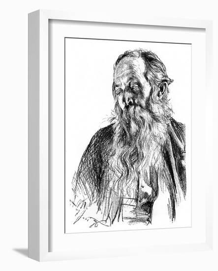 Study of a Jew, C1880-1882-Adolph Menzel-Framed Giclee Print