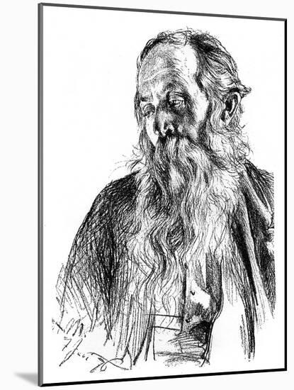 Study of a Jew, C1880-1882-Adolph Menzel-Mounted Giclee Print