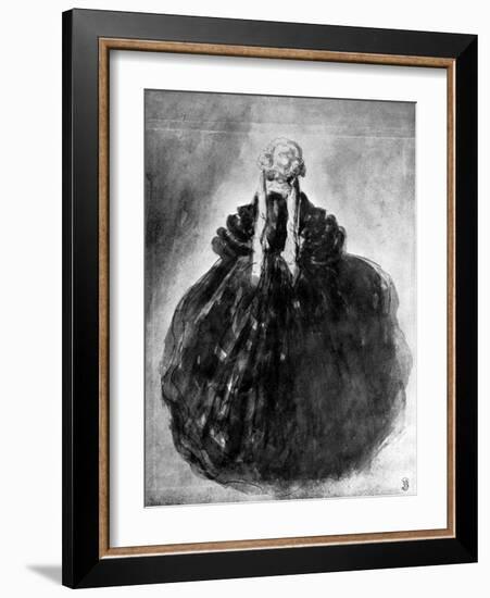 Study of a Lady, 19th Century-Constantin Guys-Framed Giclee Print