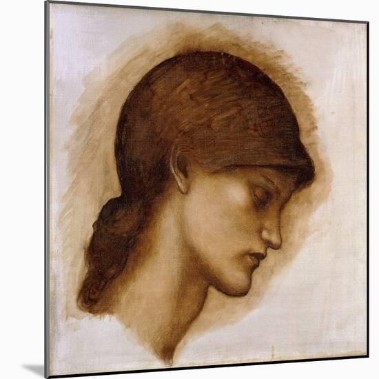 Study of a Lady's Head-Edward Burne-Jones-Mounted Giclee Print