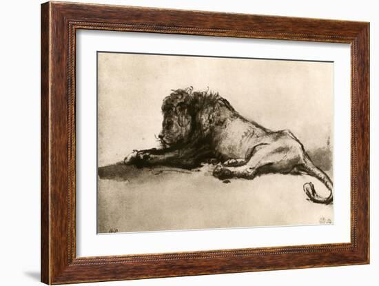 Study of a Lion, 1913-Rembrandt van Rijn-Framed Premium Giclee Print