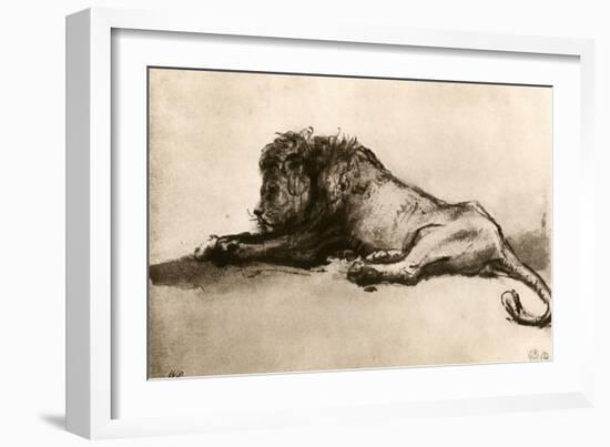 Study of a Lion, 1913-Rembrandt van Rijn-Framed Giclee Print