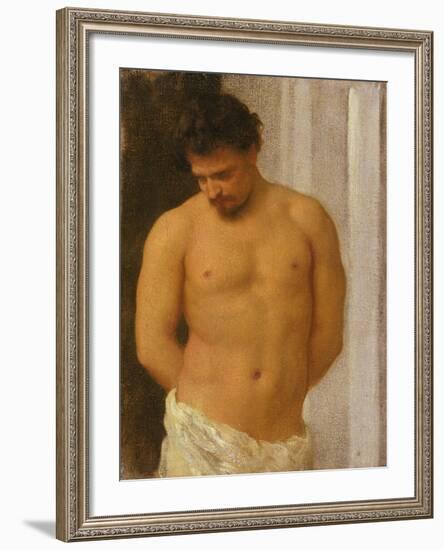 Study of a Male Figure-Frederic Leighton-Framed Giclee Print