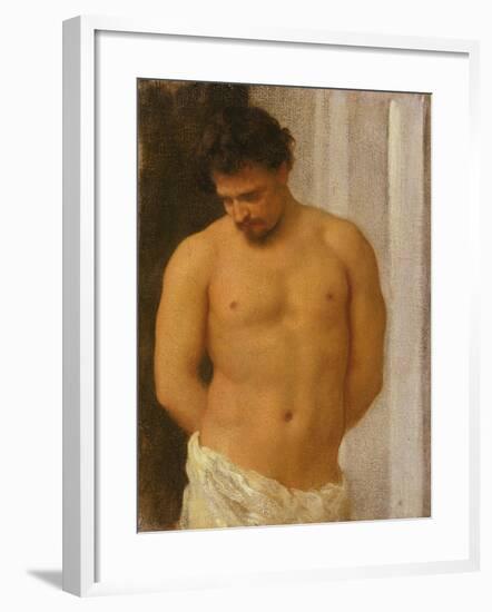 Study of a Male Figure-Frederic Leighton-Framed Giclee Print