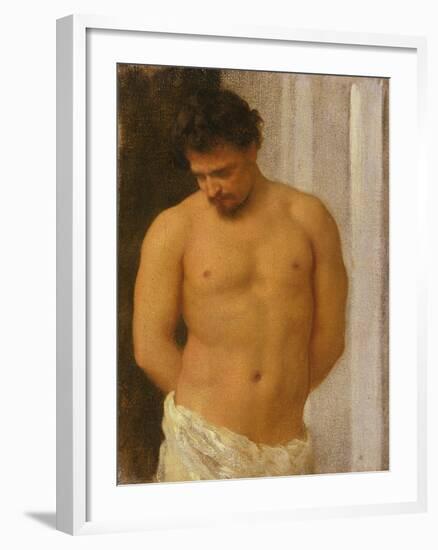 Study of a Male Figure-Frederic Leighton-Framed Giclee Print