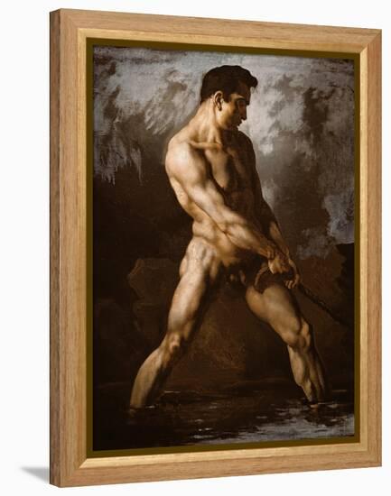 Study of a Male Nude, 1817/20-Théodore Géricault-Framed Premier Image Canvas