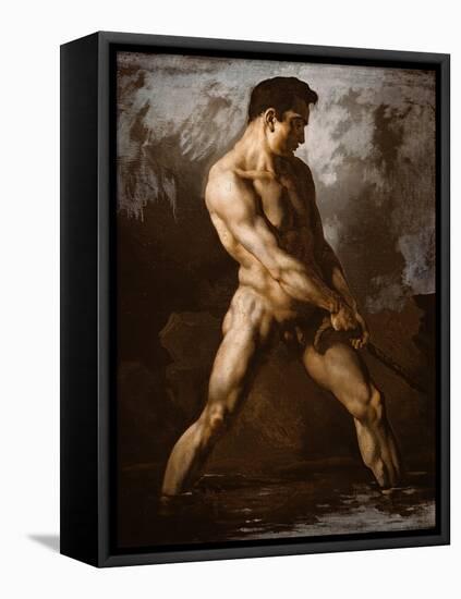 Study of a Male Nude, 1817/20-Théodore Géricault-Framed Premier Image Canvas