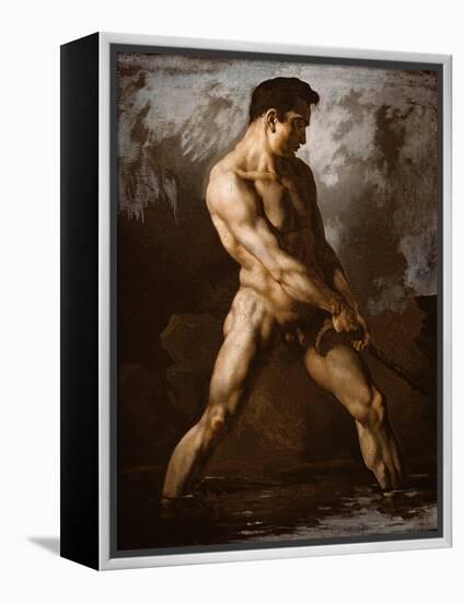 Study of a Male Nude, 1817/20-Théodore Géricault-Framed Premier Image Canvas