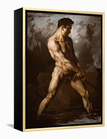 Study of a Male Nude, 1817/20-Théodore Géricault-Framed Premier Image Canvas