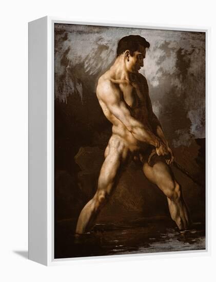 Study of a Male Nude, 1817/20-Théodore Géricault-Framed Premier Image Canvas