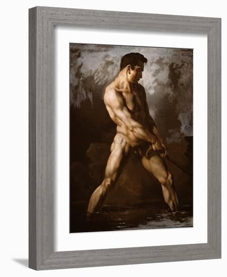 Study of a Male Nude, 1817/20-Théodore Géricault-Framed Giclee Print