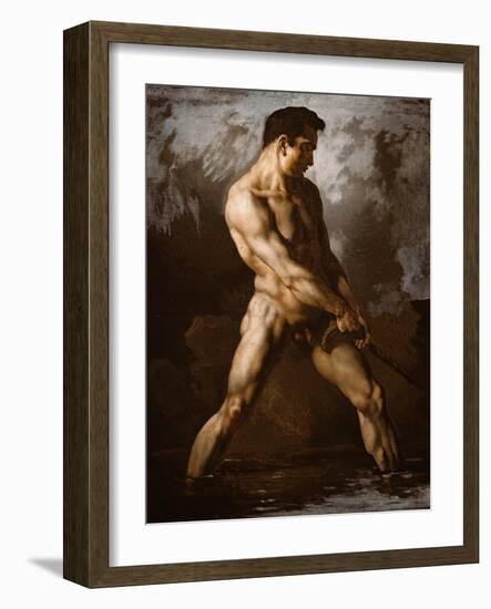 Study of a Male Nude, 1817/20-Théodore Géricault-Framed Giclee Print