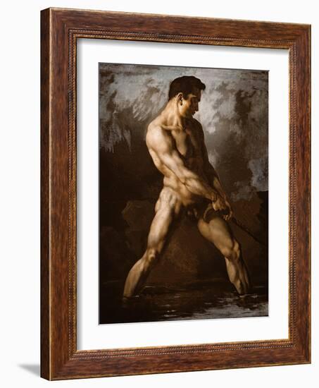 Study of a Male Nude, 1817/20-Théodore Géricault-Framed Giclee Print