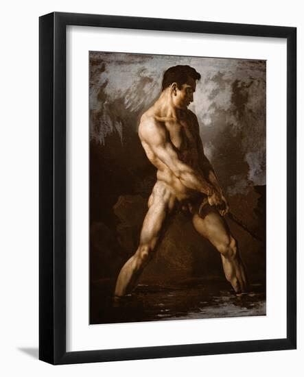 Study of a Male Nude, 1817/20-Théodore Géricault-Framed Giclee Print