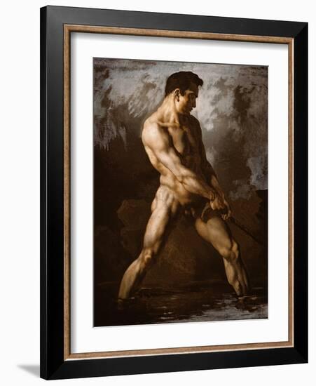 Study of a Male Nude, 1817/20-Théodore Géricault-Framed Giclee Print