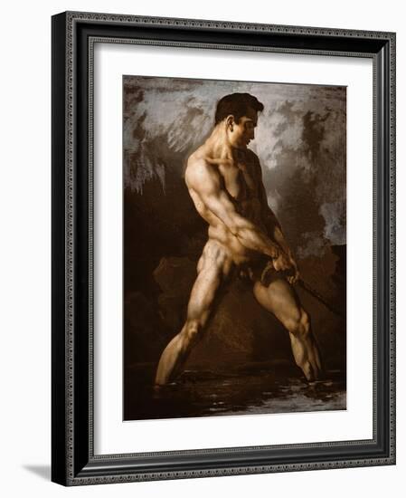 Study of a Male Nude, 1817/20-Théodore Géricault-Framed Giclee Print