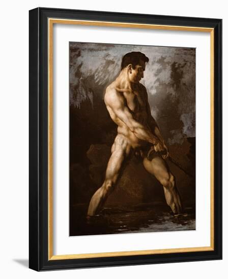 Study of a Male Nude, 1817/20-Théodore Géricault-Framed Giclee Print