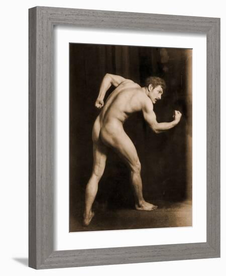 Study of a Male Nude, C.1900-Wilhelm Von Gloeden-Framed Photographic Print