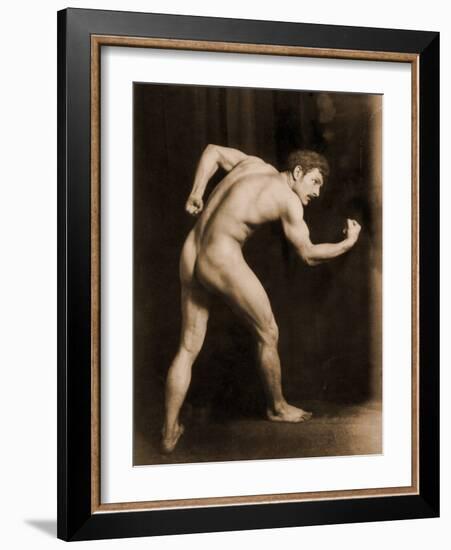 Study of a Male Nude, C.1900-Wilhelm Von Gloeden-Framed Photographic Print