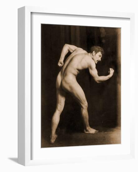 Study of a Male Nude, C.1900-Wilhelm Von Gloeden-Framed Photographic Print