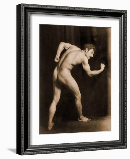 Study of a Male Nude, C.1900-Wilhelm Von Gloeden-Framed Photographic Print