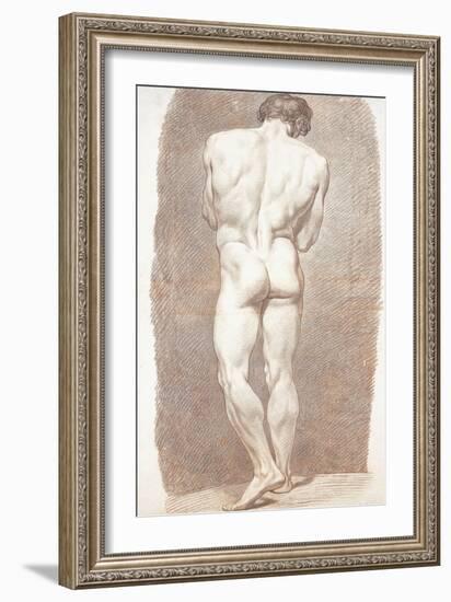 Study of a Male Nude, Seen from Behind, 1774-Joseph Benoit Suvee-Framed Giclee Print