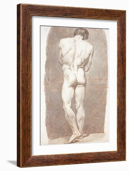 Study of a Male Nude, Seen from Behind, 1774-Joseph Benoit Suvee-Framed Giclee Print