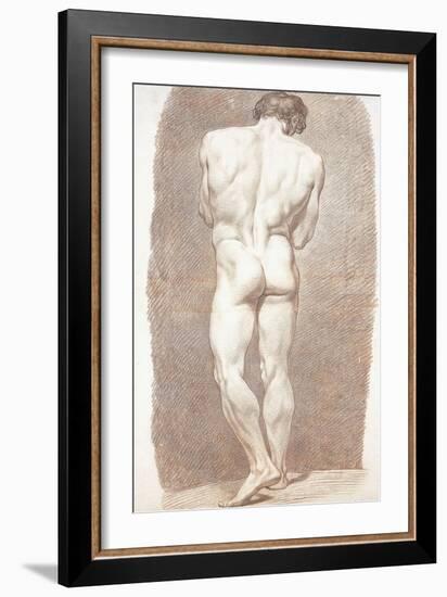 Study of a Male Nude, Seen from Behind, 1774-Joseph Benoit Suvee-Framed Giclee Print