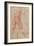 Study of a Male Nude, Stretching Upwards-Michelangelo Buonarroti-Framed Giclee Print