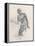 Study of a Male Nude: Study for the Death of Seneca 1838–40 (Graphite on Buff Bristol Board)-Ferdinand Victor Eugene Delacroix-Framed Premier Image Canvas