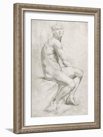 Study of a Male Nude-Annibale Carracci-Framed Giclee Print