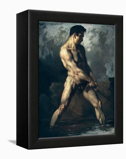 Study of a Male Nude-Théodore Géricault-Framed Premier Image Canvas
