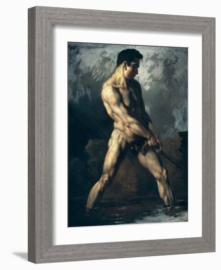 Study of a Male Nude-Théodore Géricault-Framed Giclee Print