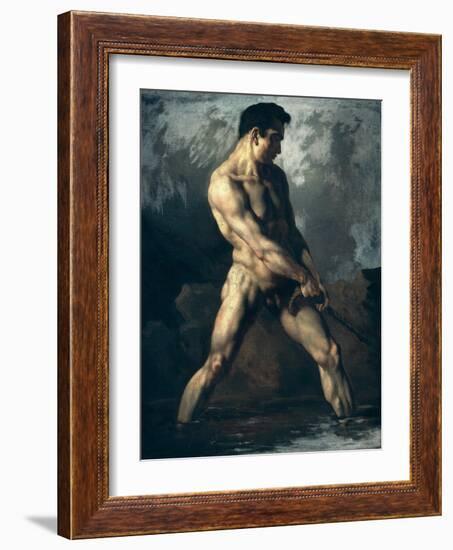 Study of a Male Nude-Théodore Géricault-Framed Giclee Print