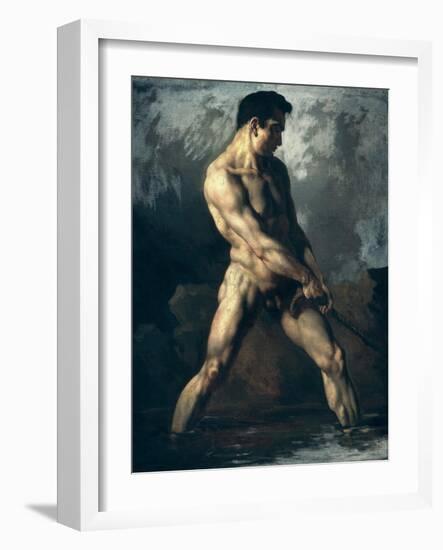 Study of a Male Nude-Théodore Géricault-Framed Giclee Print