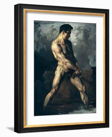 Study of a Male Nude-Théodore Géricault-Framed Giclee Print