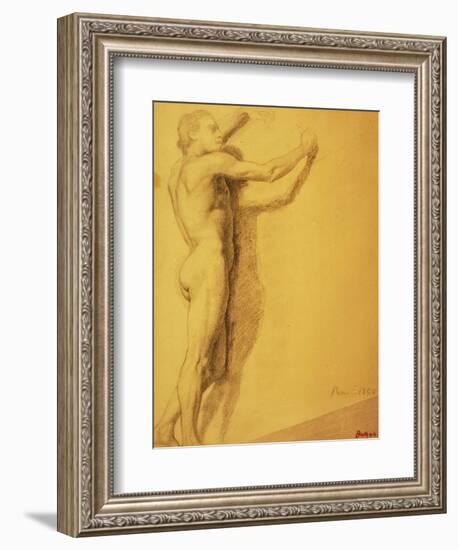 Study of a Male Nude-Edgar Degas-Framed Giclee Print