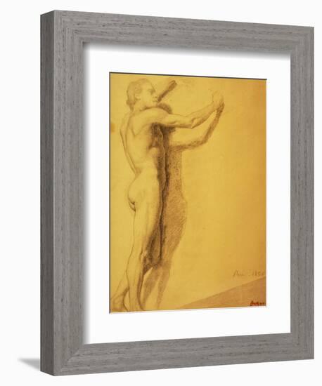 Study of a Male Nude-Edgar Degas-Framed Giclee Print