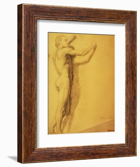 Study of a Male Nude-Edgar Degas-Framed Giclee Print