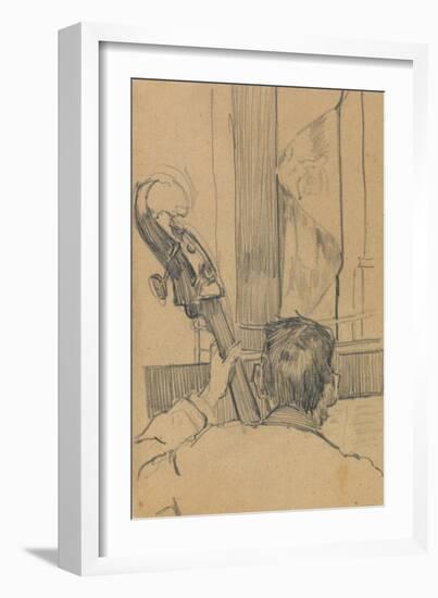 Study of a Man Holding a Double Bass-Walter Richard Sickert-Framed Giclee Print