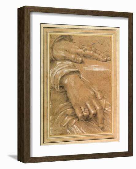 Study of a Man's Hands-null-Framed Giclee Print