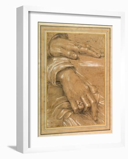 Study of a Man's Hands-null-Framed Giclee Print