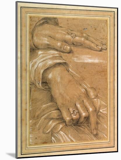 Study of a Man's Hands-null-Mounted Giclee Print