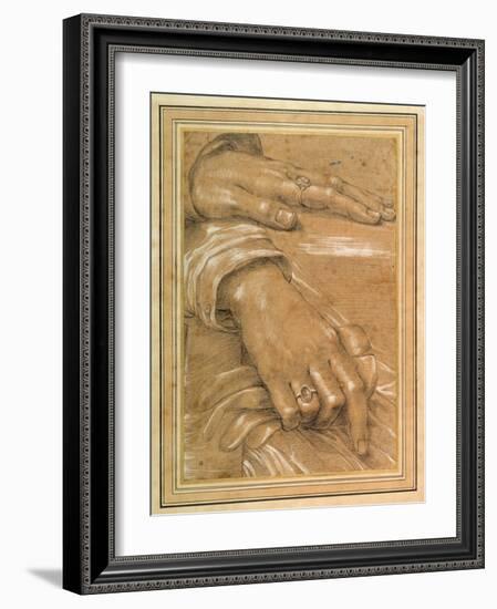 Study of a Man's Hands-null-Framed Giclee Print