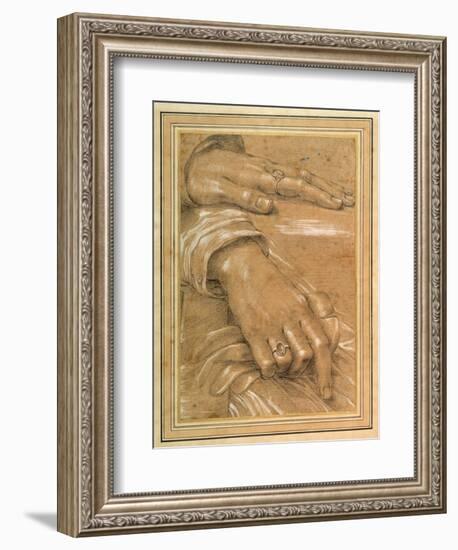 Study of a Man's Hands-null-Framed Giclee Print